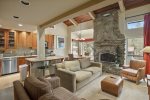 Mammoth Condo Rental Chamonix 95 - Living Room with Queen Sofa Sleeper and TV